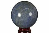 Polished Dumortierite Sphere - Madagascar #157676-1